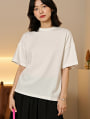 ロゴ刺しゅう入りニットTシャツ